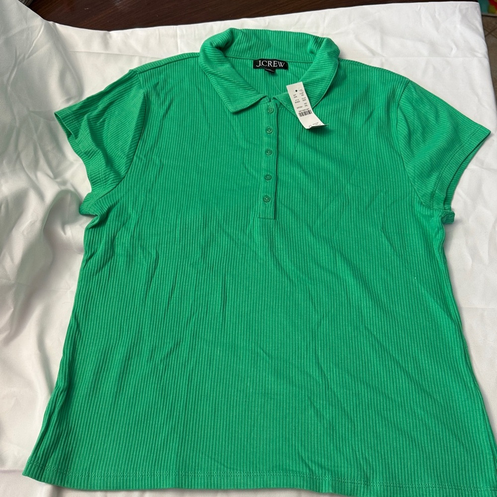 J.Crew Vibrant Green Polo Shirt